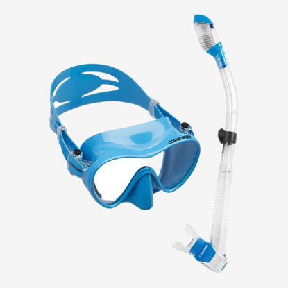 CRESSI maska in dihalka YDS280021 F1 + SUPERNOVA DRY Blue