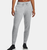 UNDER ARMOUR ž hlače 1379438-012 RIVAL FLEECE JOGGERS mod gray light heather white