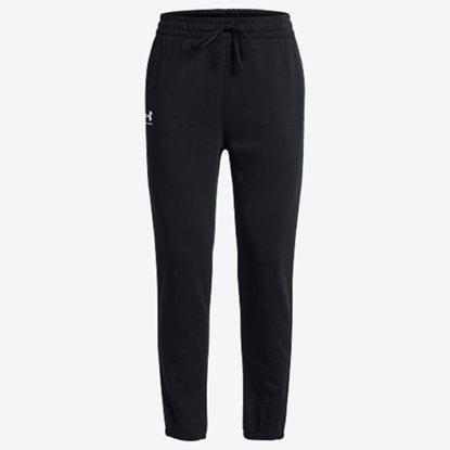 UNDER ARMOUR ž hlače 1382735-001 RIVAL TERRY JOGGERS black white