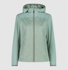 CMP ž softshell 34A5456 14ZR WOMAN JACKET FIX HOOD light jade salvia