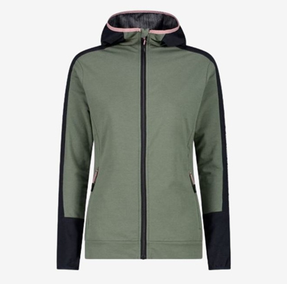 CMP ž jopica 34L6986 E452 UNLIMITECH FRENCH TERRY FLEECE salvia