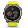 GARMIN športna ura FENIX® 8 SOLAR 010-02907-21 sapphire titanium with amp yellow graphite silicone band, 51 mm