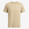 UNDER ARMOUR m majica 1326799-300 UA LEFT CHEST LOGO SHORT SLEEVE city khaki white