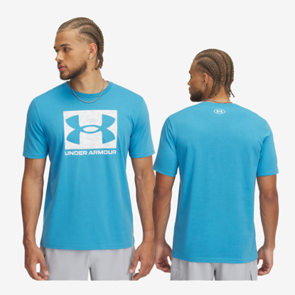 UNDER ARMOUR m majica 1361673-452 ABC CAMO BOXED LOGO SHORT SLEEVE ether blue white