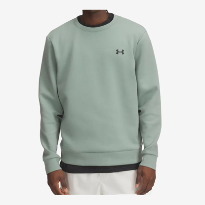 UNDER ARMOUR m pulover 1389351-348 UNSTOPPABLE FLEECE silica green black