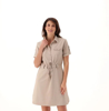 CMP ž obleka 33S5346 P605 STRETCH FABRIC POLO NECK DRESS sabbia