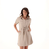 CMP ž obleka 33S5346 P605 STRETCH FABRIC POLO NECK DRESS sabbia