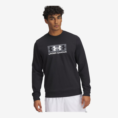 UNDER ARMOUR m pulover 1390140-001 RIVAL TERRY LOGO black castlerock