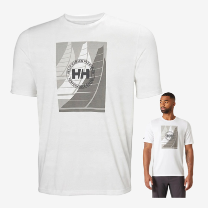 HELLY HANSEN m majica 34419 002HP RACE GRAPHIC T-SHIRT white