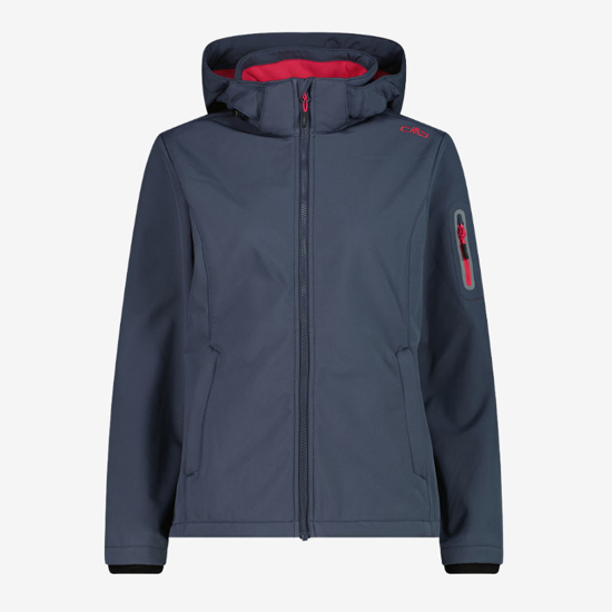 CMP ž softshell 39A5006 07UU MÉLANGE SOFTSHELL JACKET titanio carminio