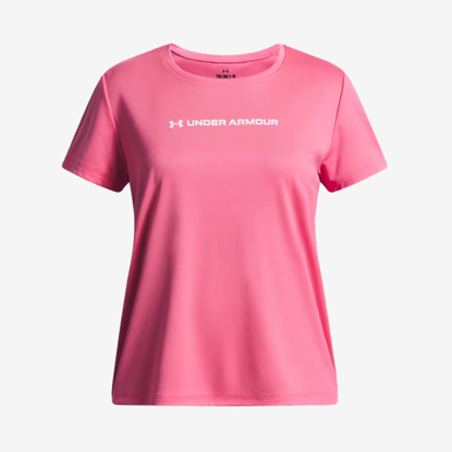 UNDER ARMOUR otr majica 6005136-672 WORDMARK GRAPHIC GIRL'S SHORT SLEEVE super pink white